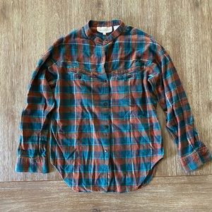 Vintage Alain Toussaint Women’s Plaid Flannel Popover Shirt